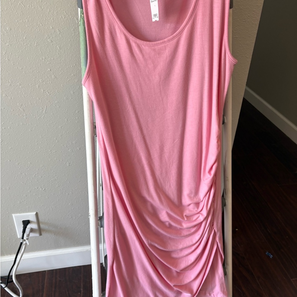 Pink Sleeveless Maxi maternity Dress